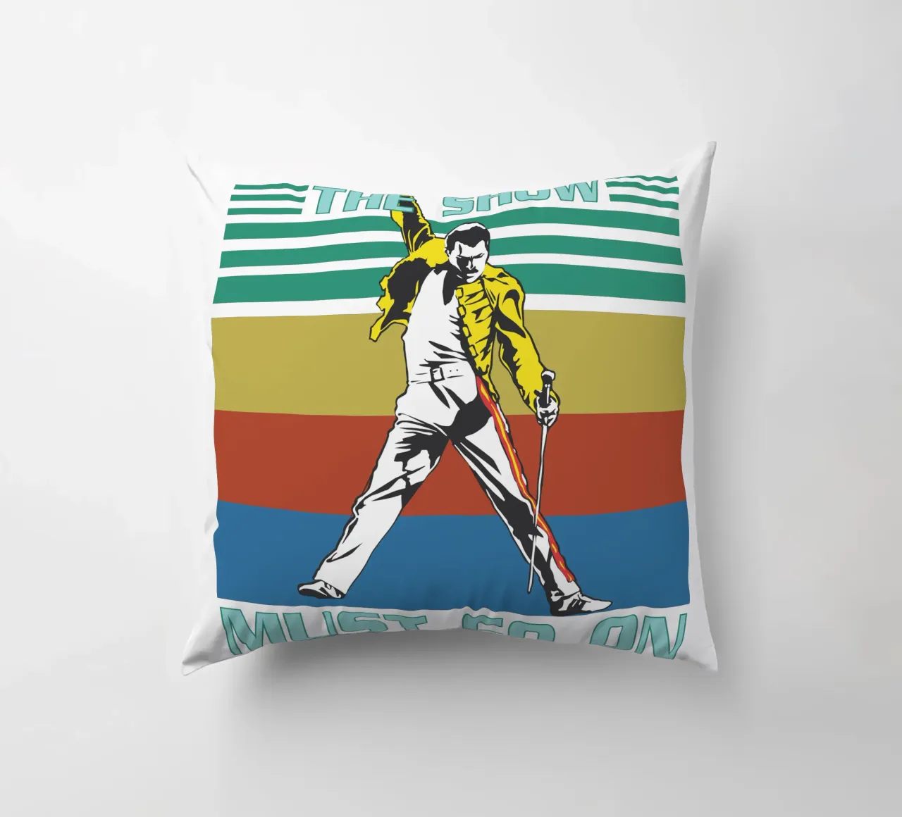 lo spettacolo deve continuare Freddie Mercury art design cuscino da ririedis