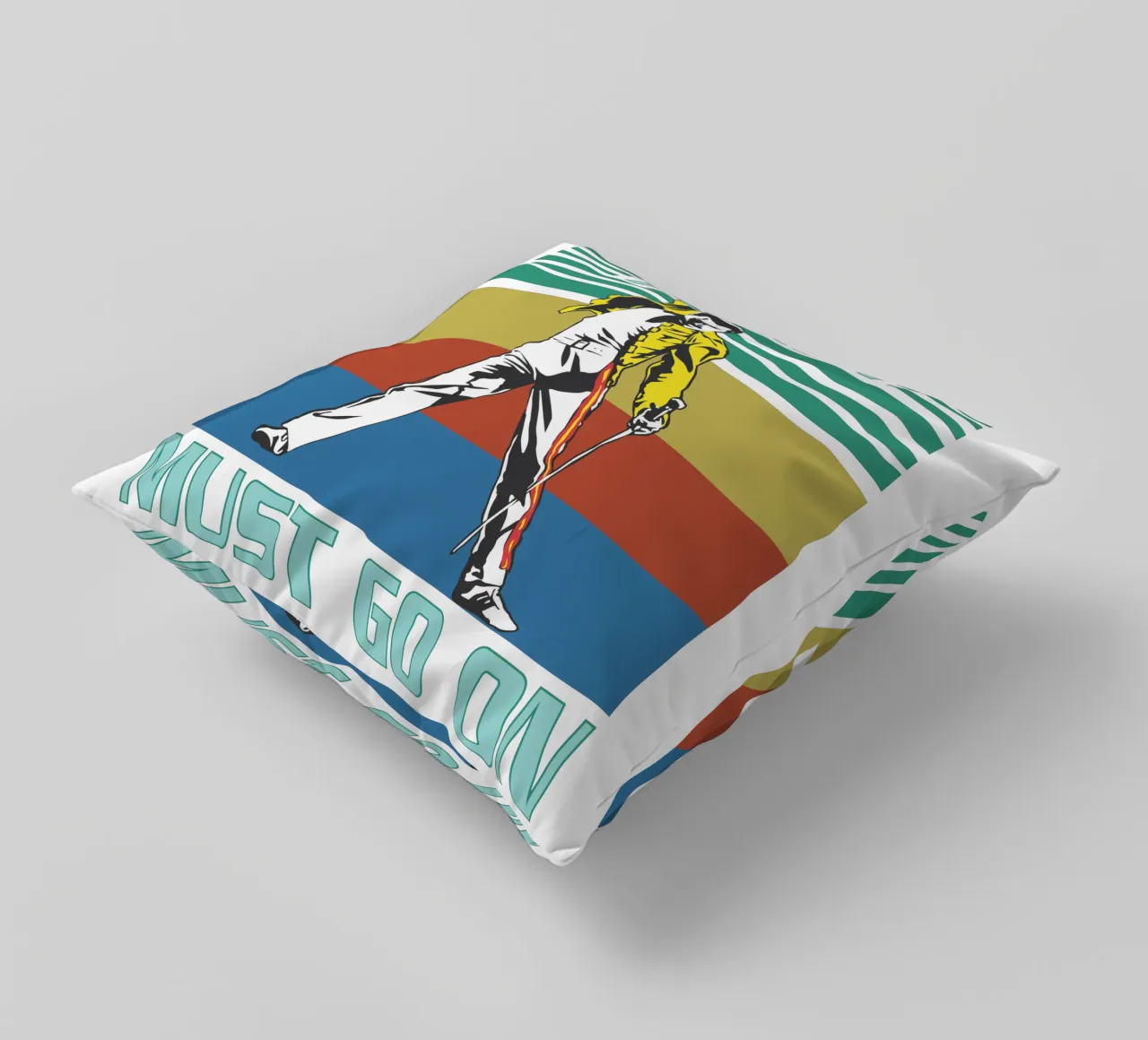 lo spettacolo deve continuare Freddie Mercury art design cuscino da ririedis