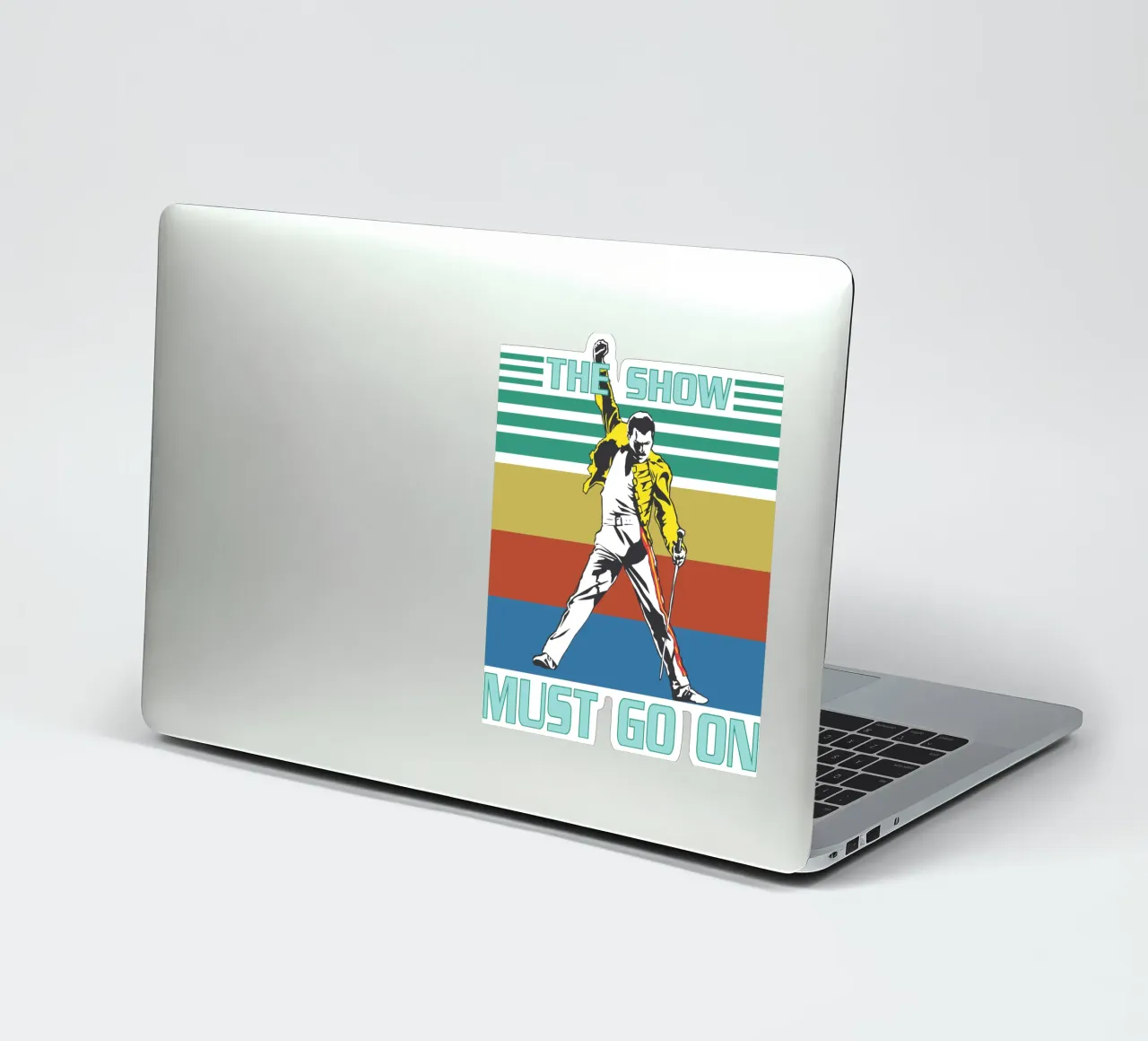 lo spettacolo deve continuare Freddie Mercury art design adesivo da ririedis