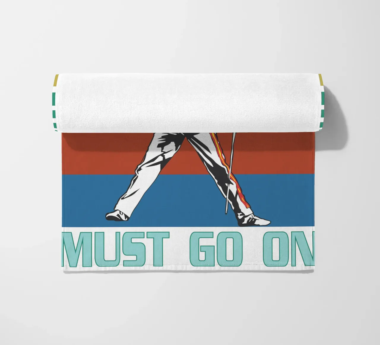 lo spettacolo deve continuare Freddie Mercury art design telo mare da ririedis