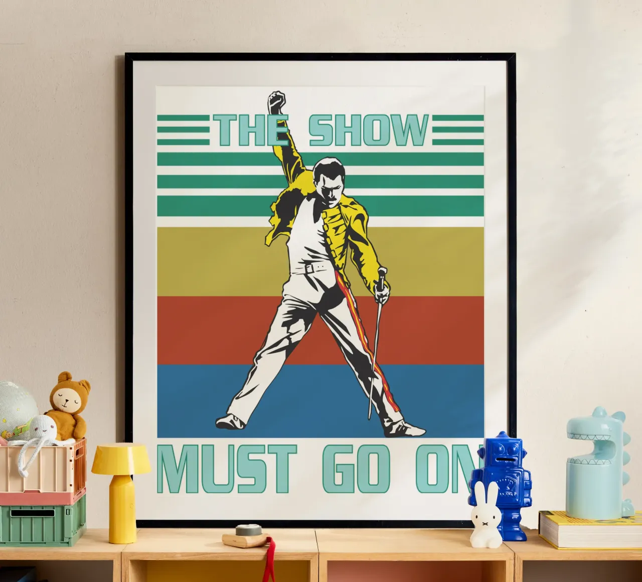 lo spettacolo deve continuare Freddie Mercury art design carta hahnemühle da ririedis