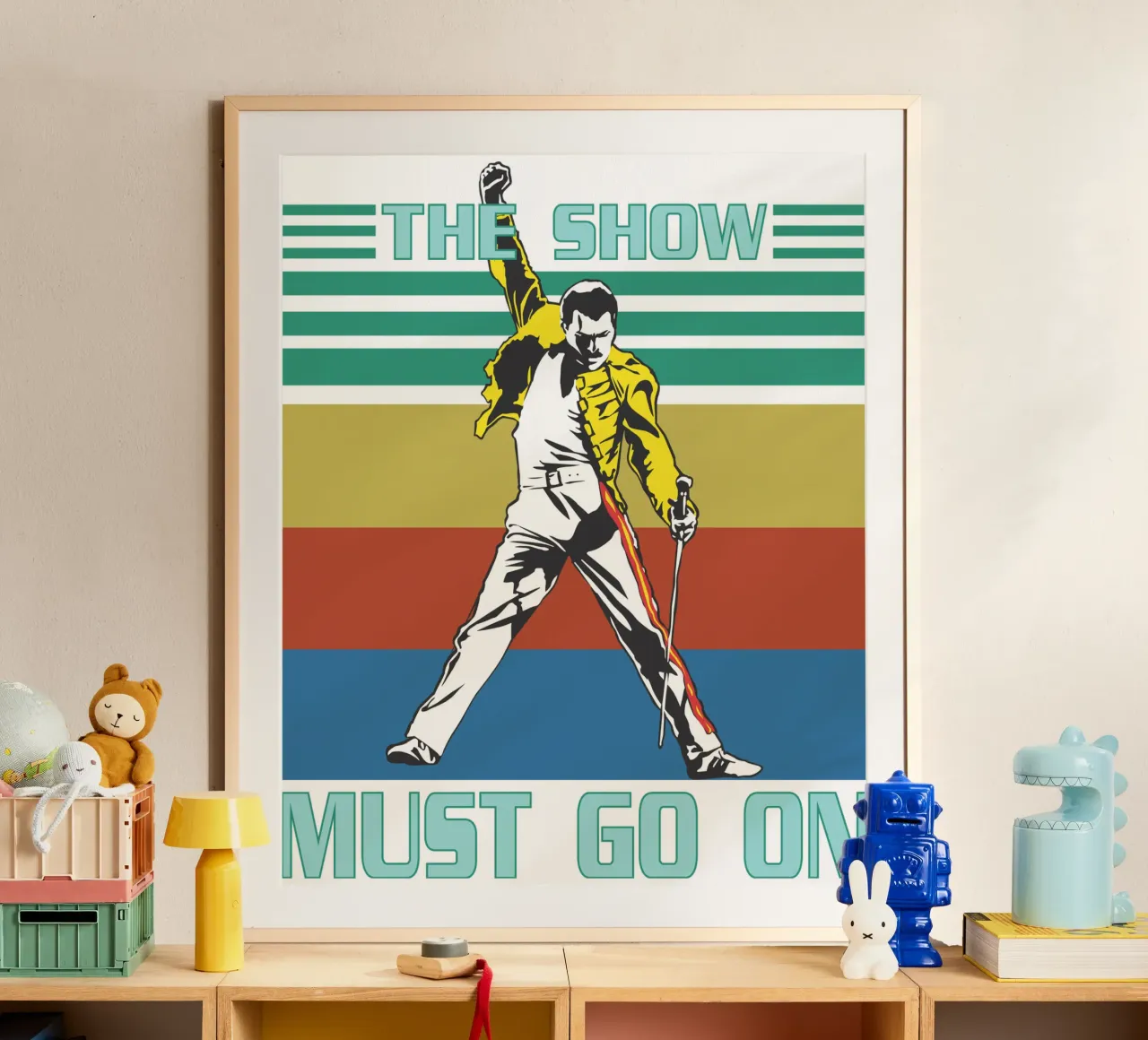 lo spettacolo deve continuare Freddie Mercury art design carta hahnemühle da ririedis