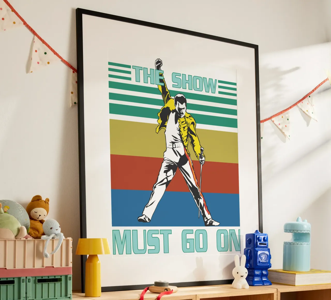lo spettacolo deve continuare Freddie Mercury art design carta hahnemühle da ririedis