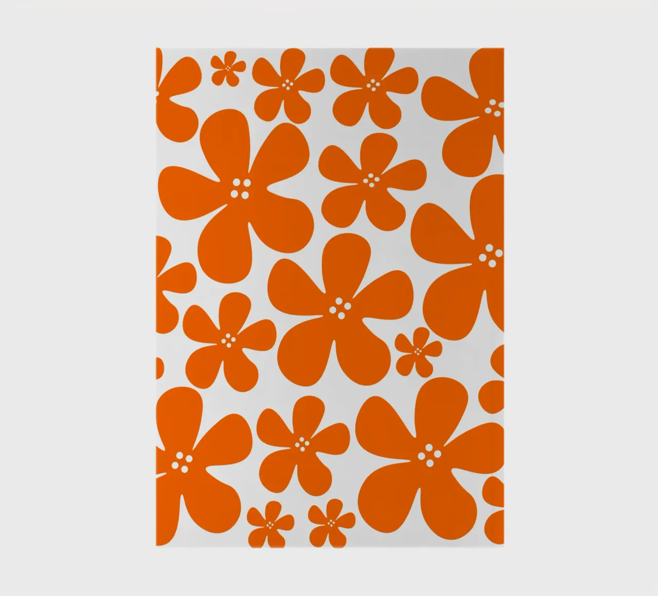 Orange flowers pattern notebook by baobabprintstore
