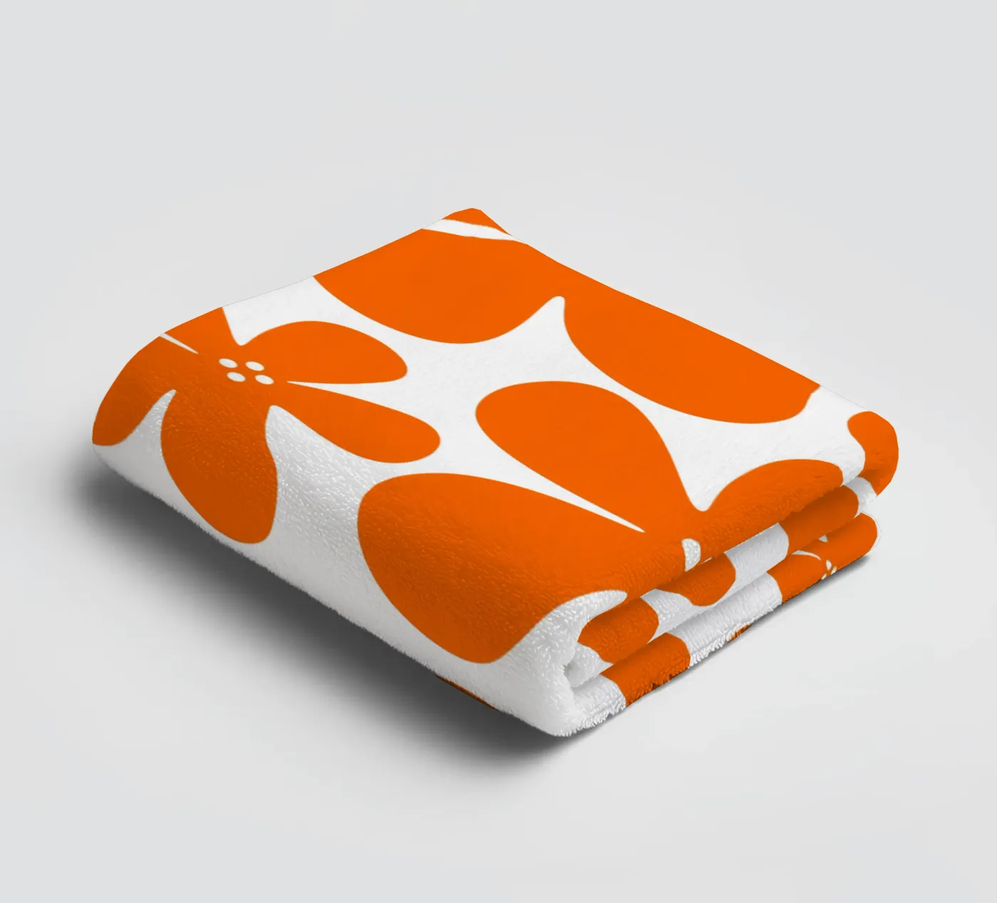 Orange flowers pattern towel by baobabprintstore