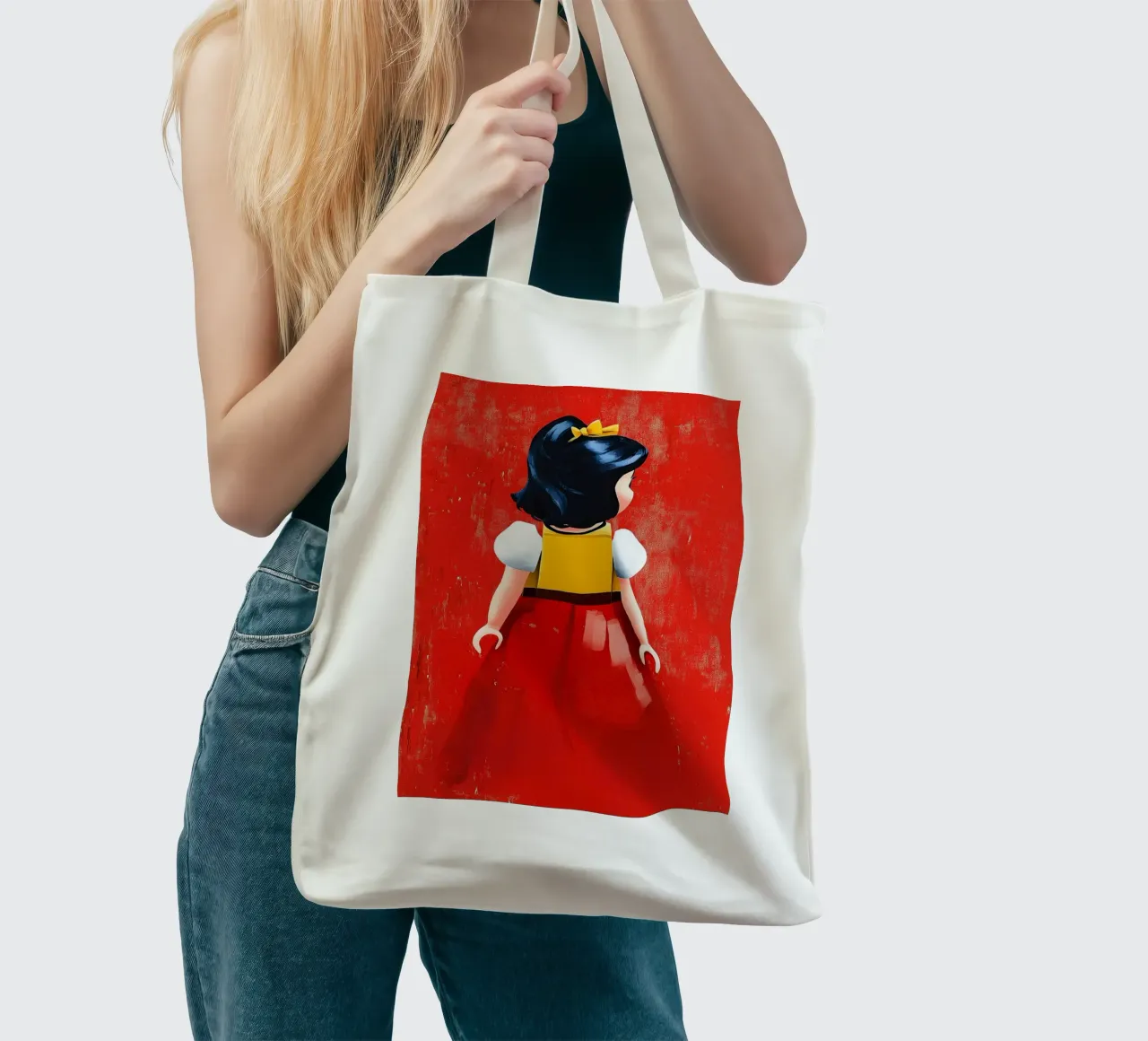 Figura di Biancaneve borsa in juta da Carinaprint