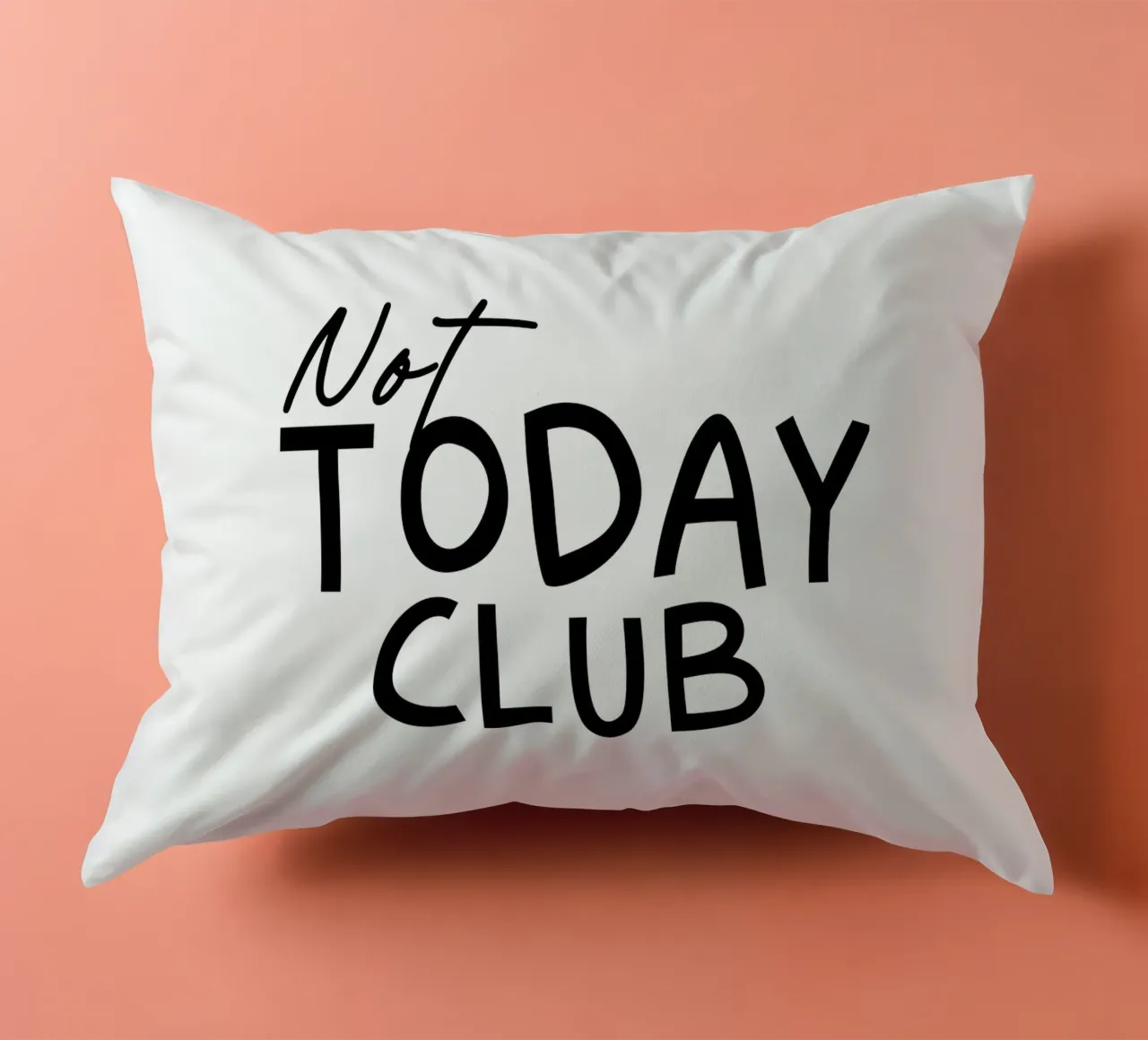 Tipografia del Club Not Today cuscino da YV TYPOGRAPHY