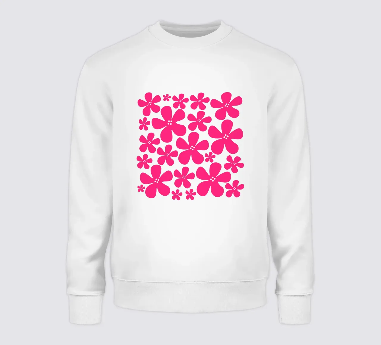 Pink flowers pattern felpa da baobabprintstore