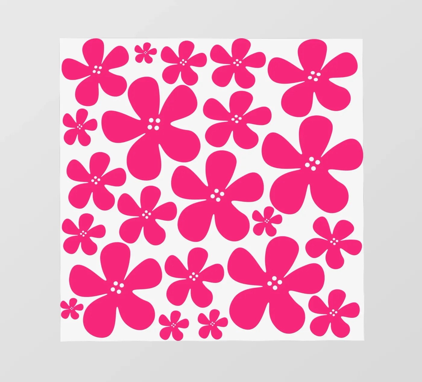 Pink flowers pattern backlit folie van baobabprintstore