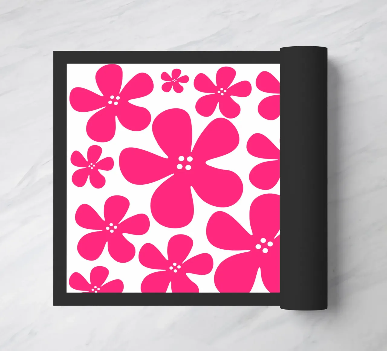 Pink flowers pattern zerbino da baobabprintstore