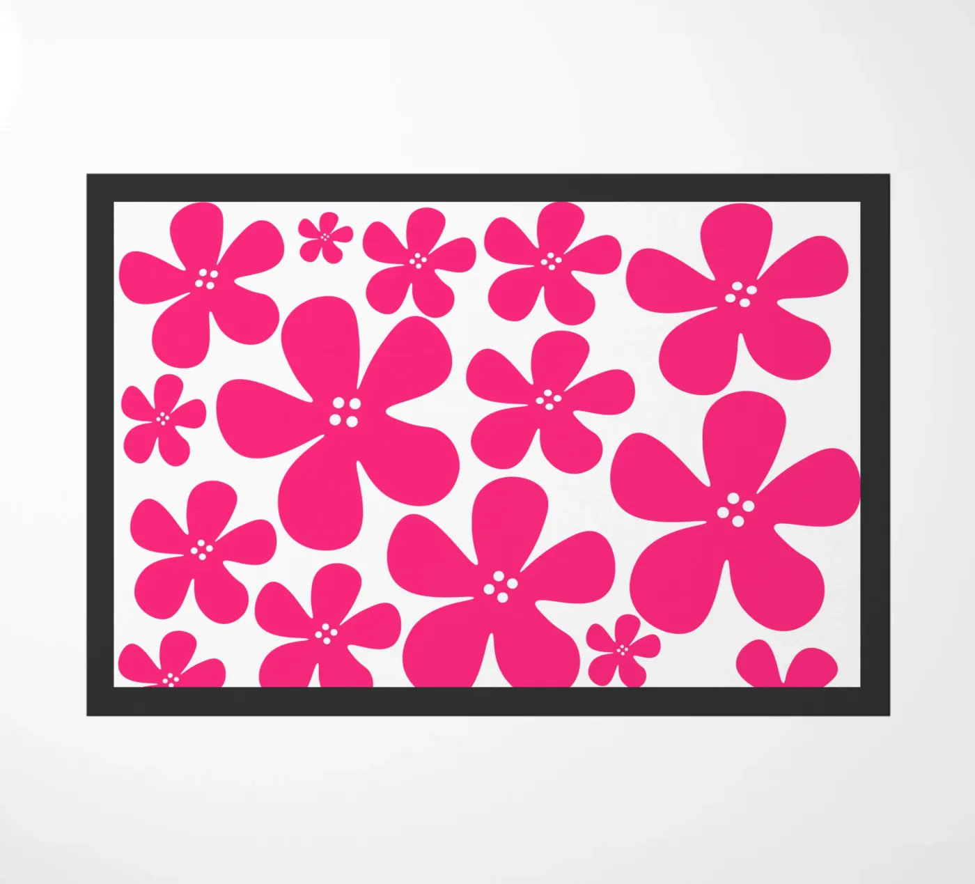 Pink flowers pattern doormat by baobabprintstore