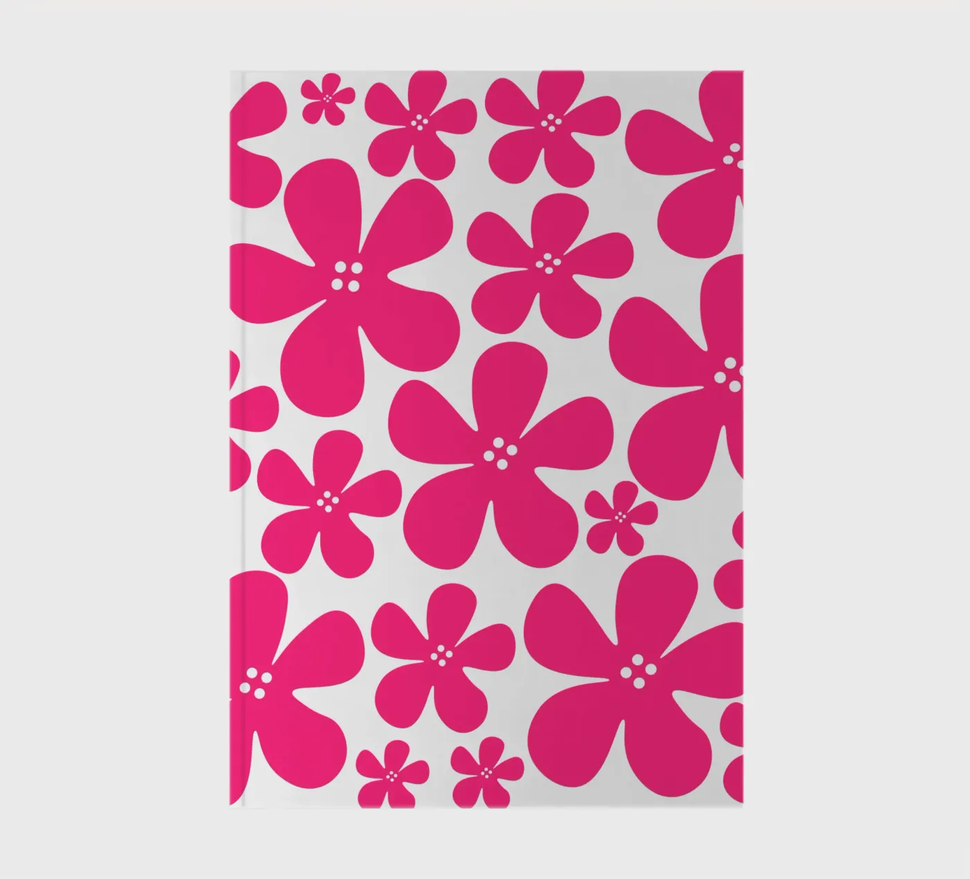 Pink flowers pattern notebook by baobabprintstore