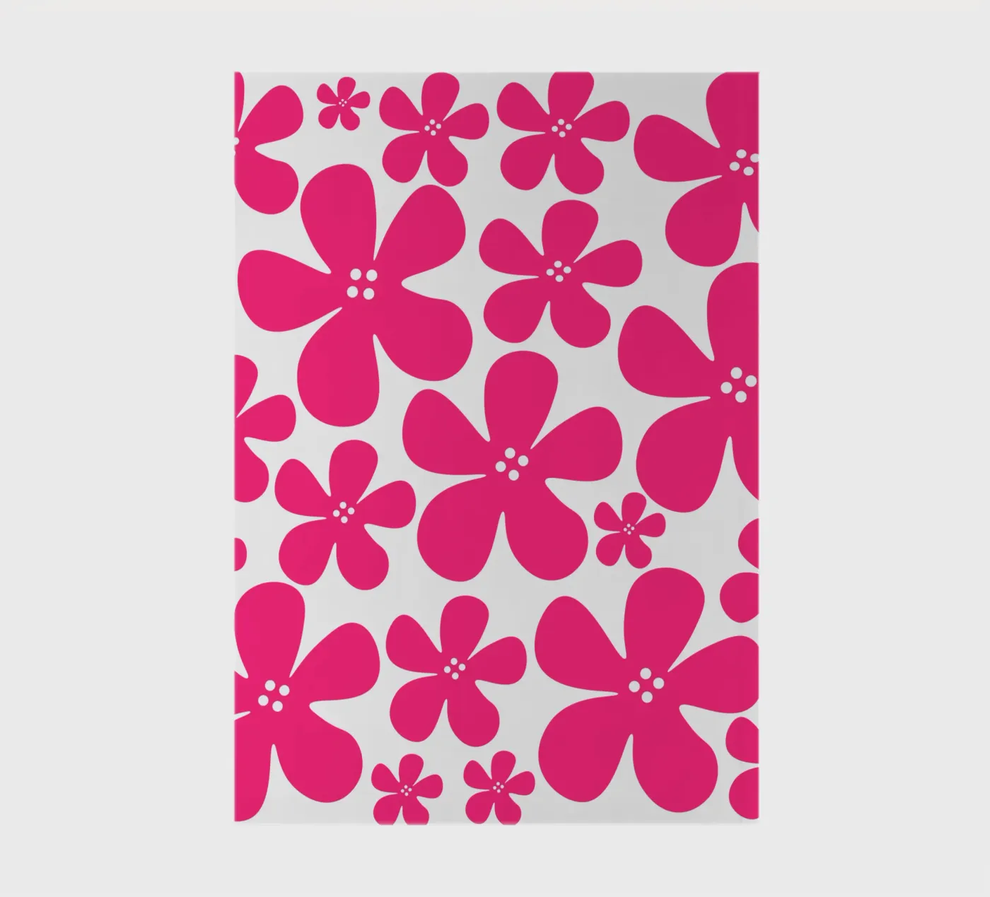 Pink flowers pattern notebook by baobabprintstore