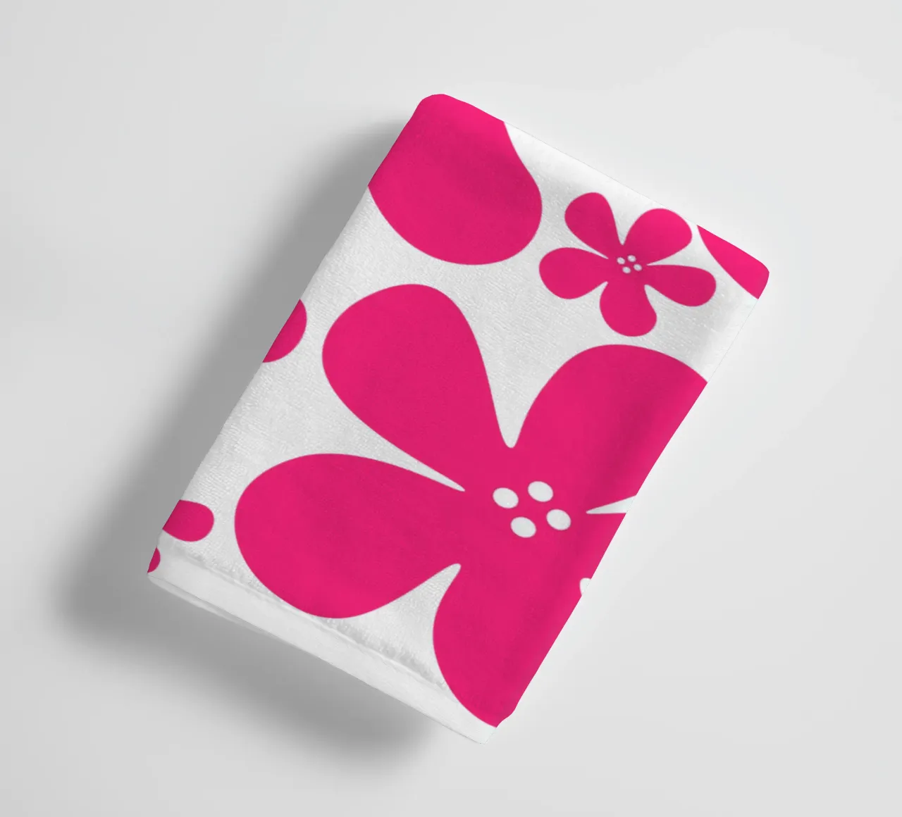 Pink flowers pattern asciugamano da bagno da baobabprintstore