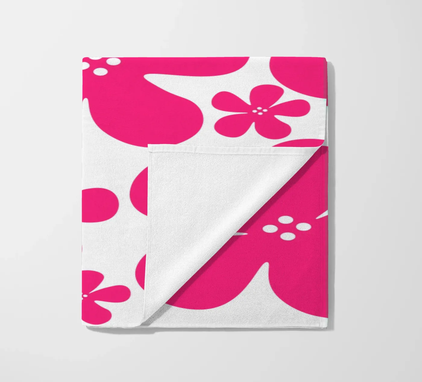 Pink flowers pattern telo mare da baobabprintstore
