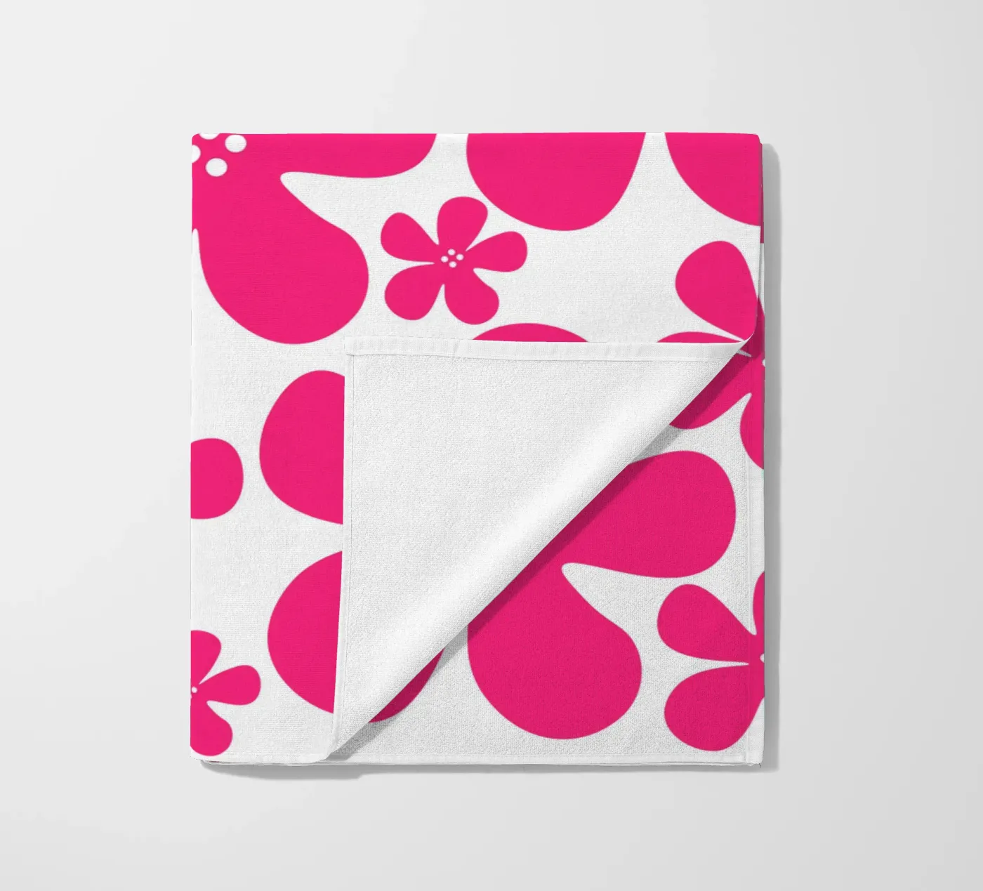 Pink flowers pattern telo mare da baobabprintstore