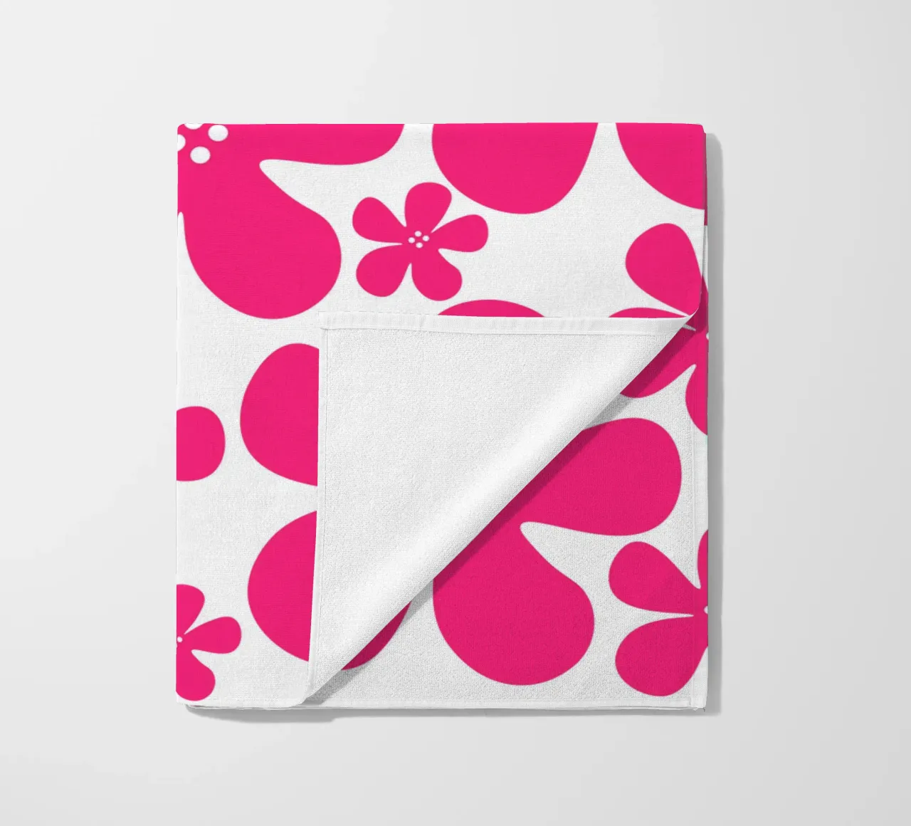 Pink flowers pattern telo mare da baobabprintstore
