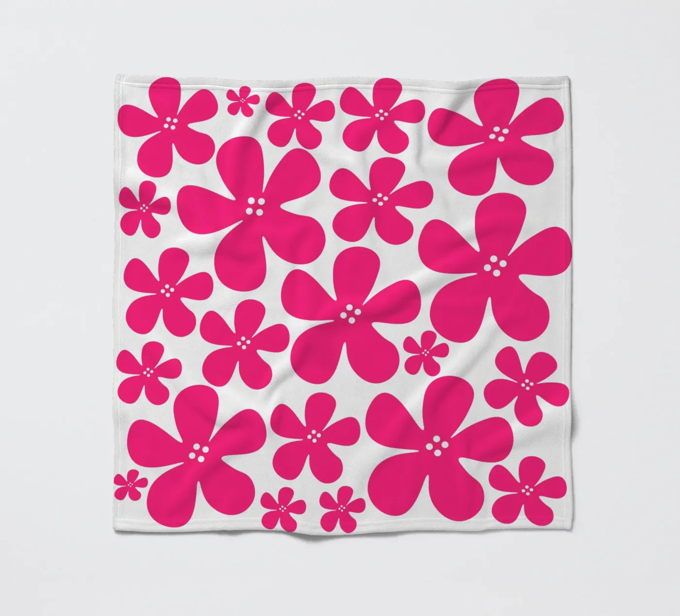 Pink flowers pattern fleecedeken van baobabprintstore