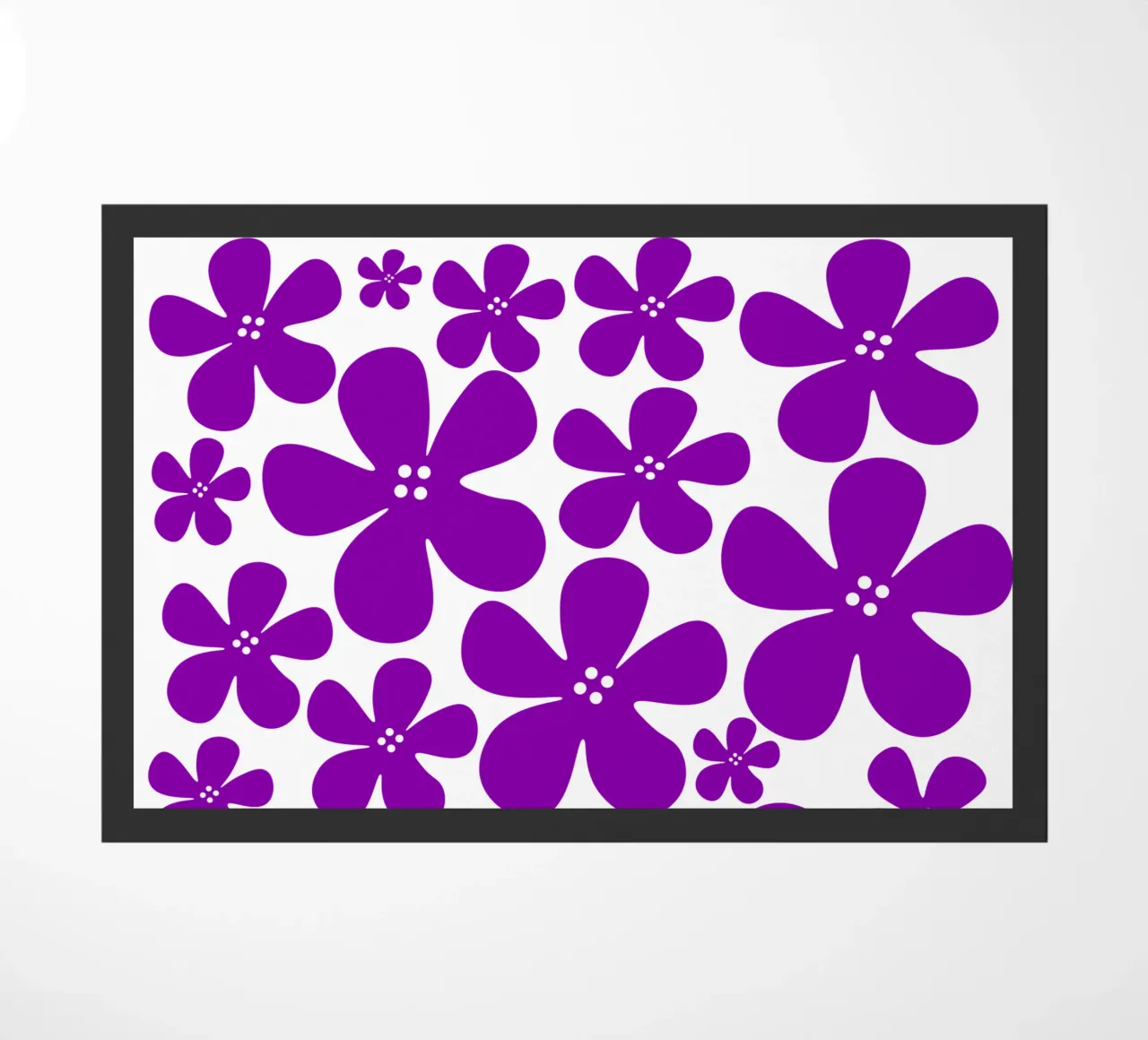 Purple flowers pattern zerbino da baobabprintstore