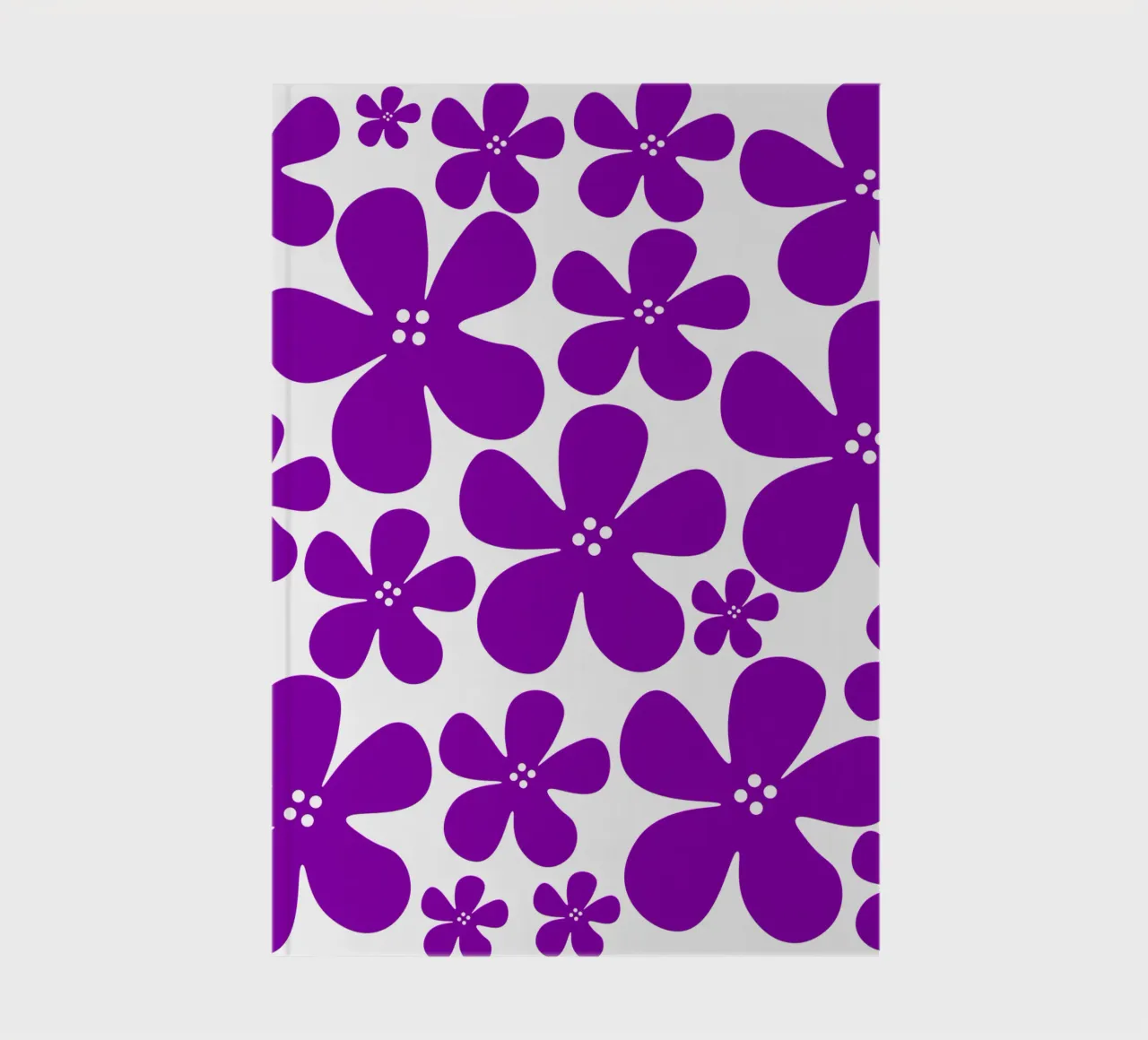 Purple flowers pattern notebook by baobabprintstore