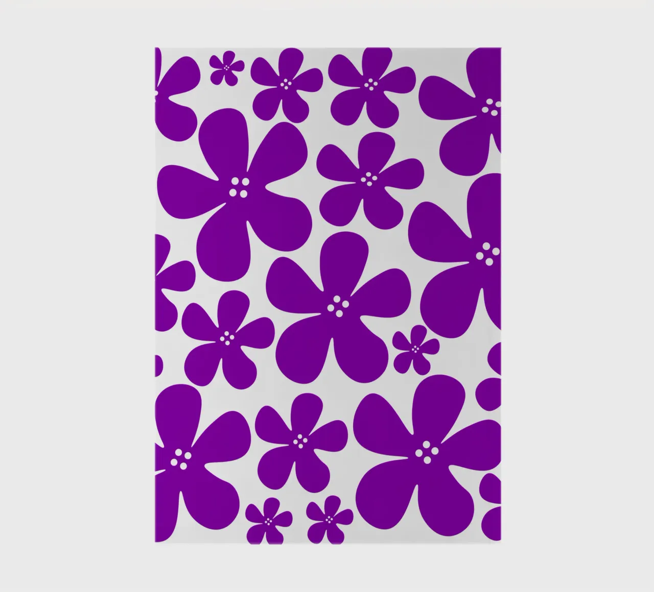 Purple flowers pattern notebook by baobabprintstore