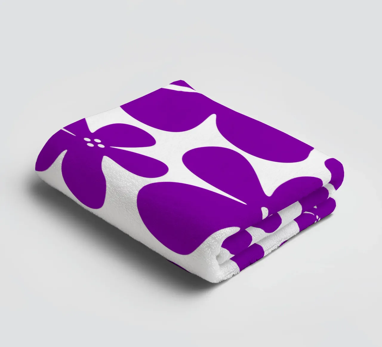Purple flowers pattern asciugamano da bagno da baobabprintstore
