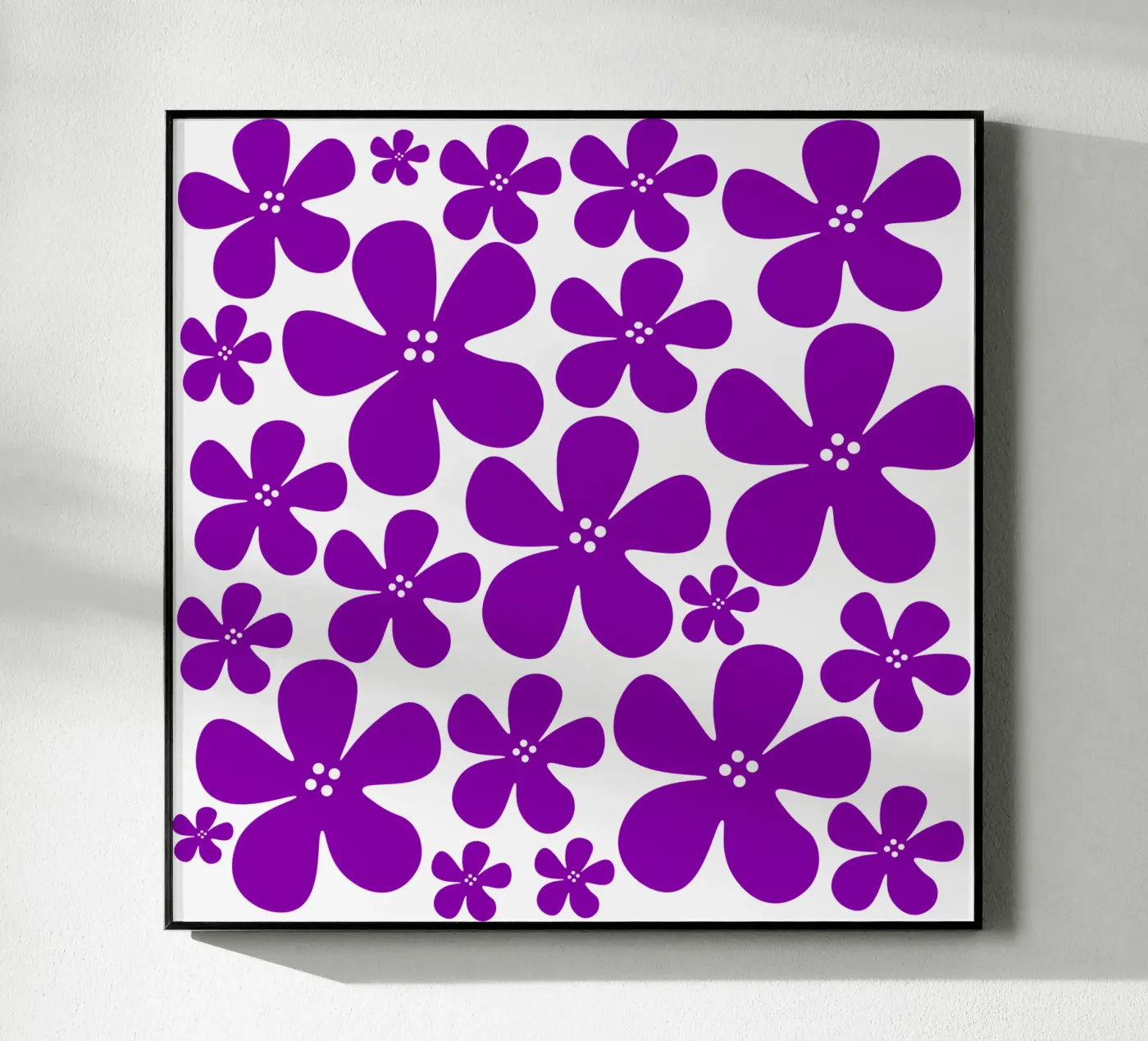 Purple flowers pattern plexiglas de baobabprintstore