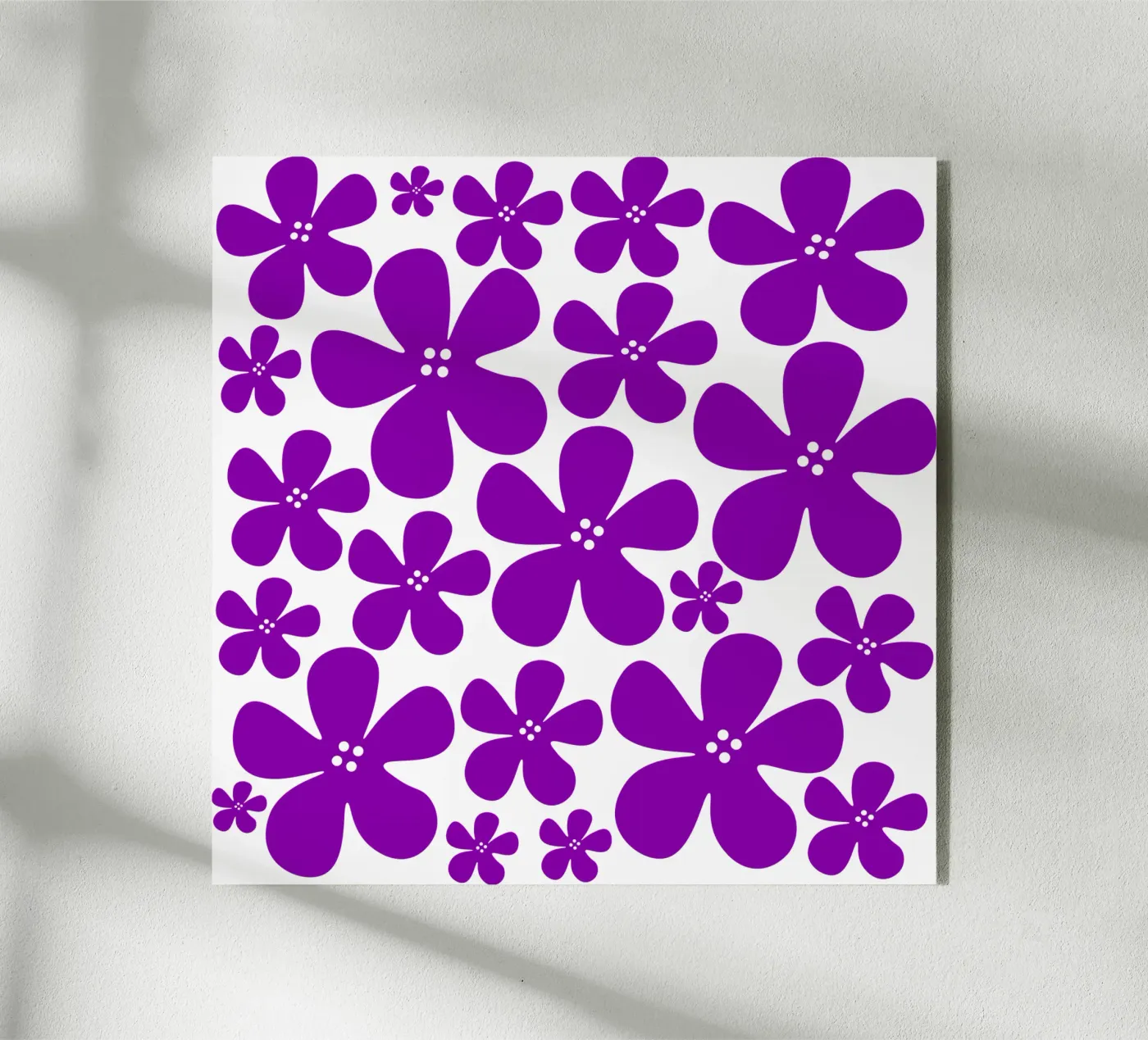 Purple flowers pattern plexiglas de baobabprintstore