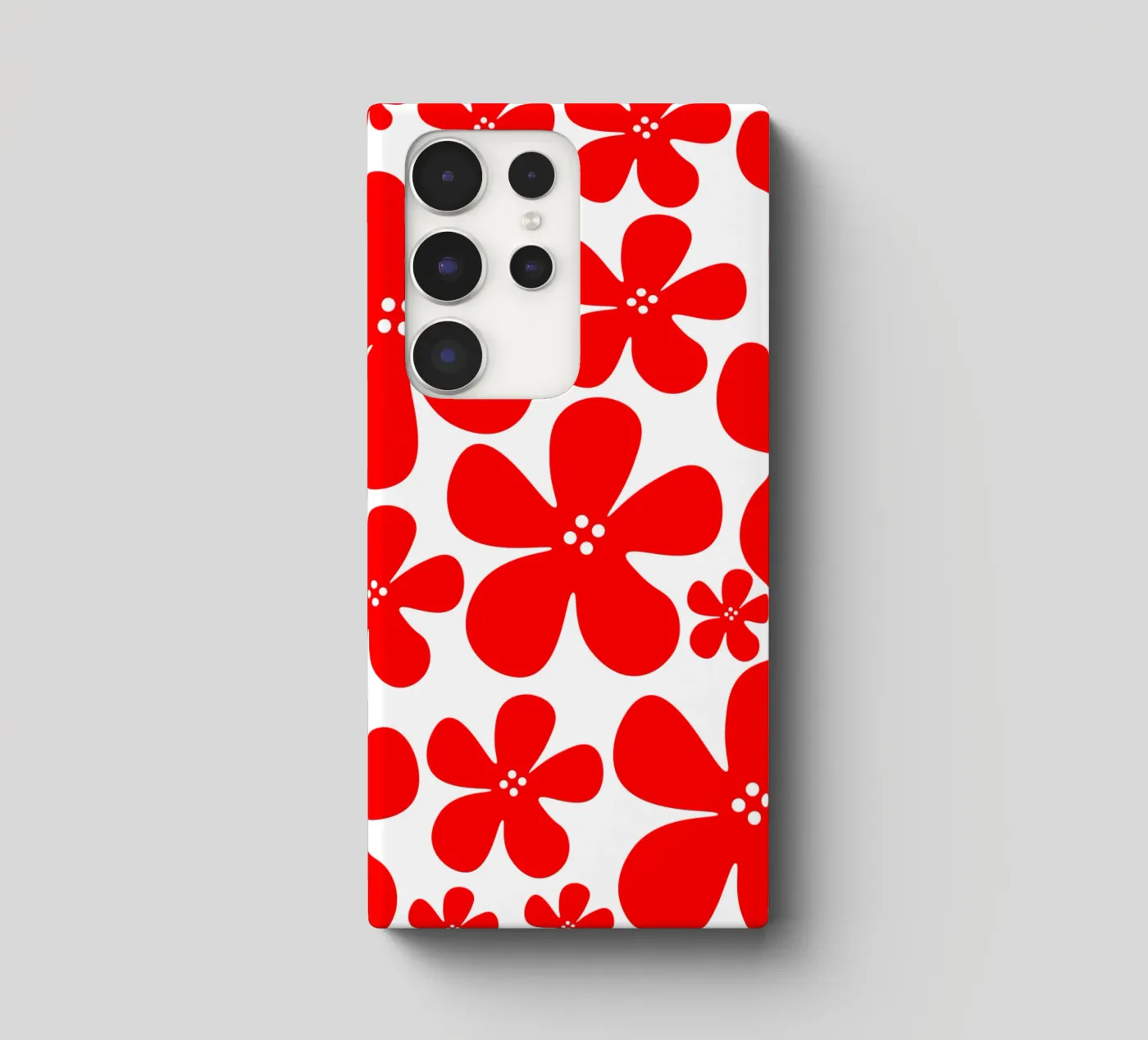 Red flowers pattern cover samsung da baobabprintstore
