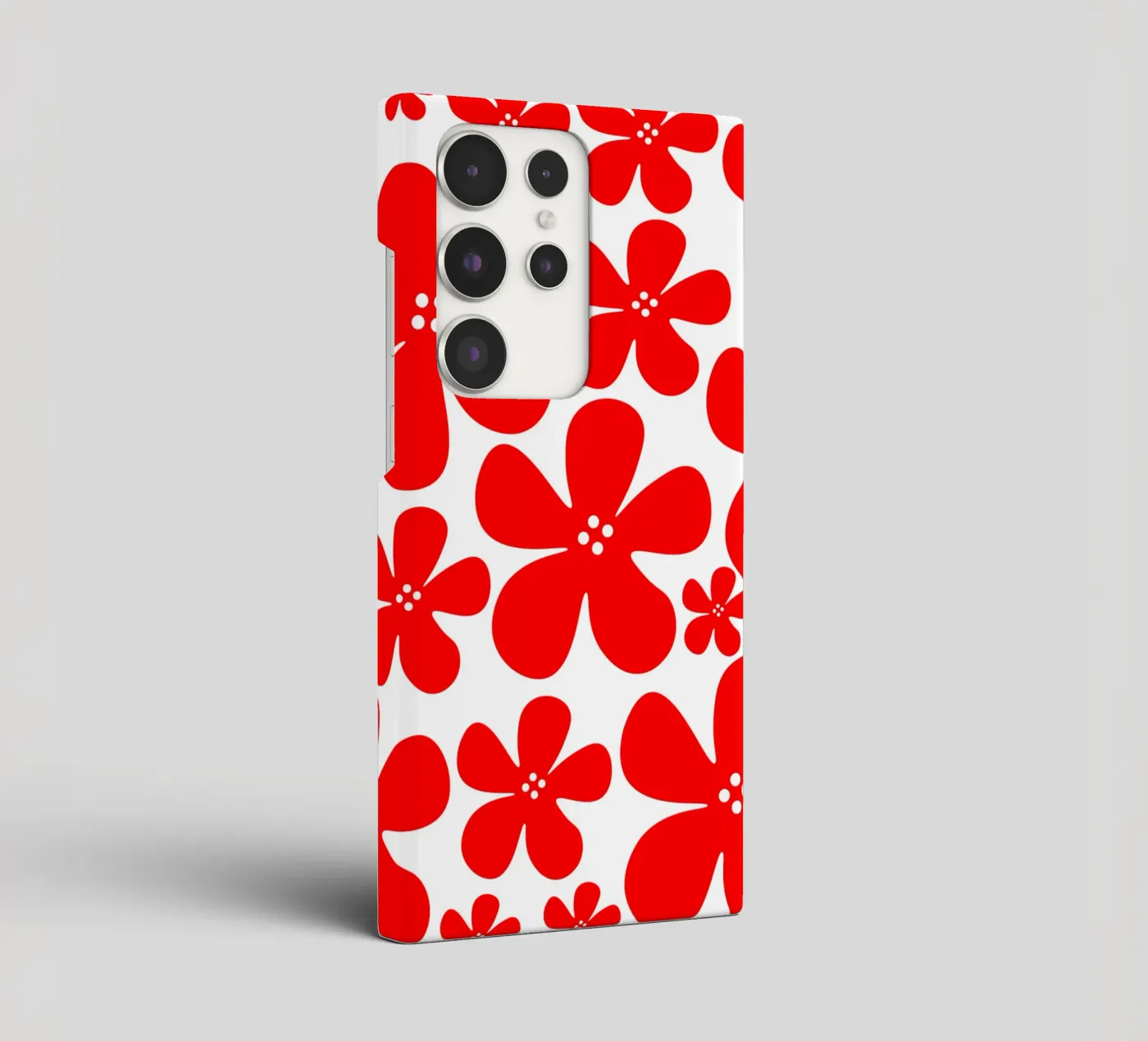 Red flowers pattern cover samsung da baobabprintstore