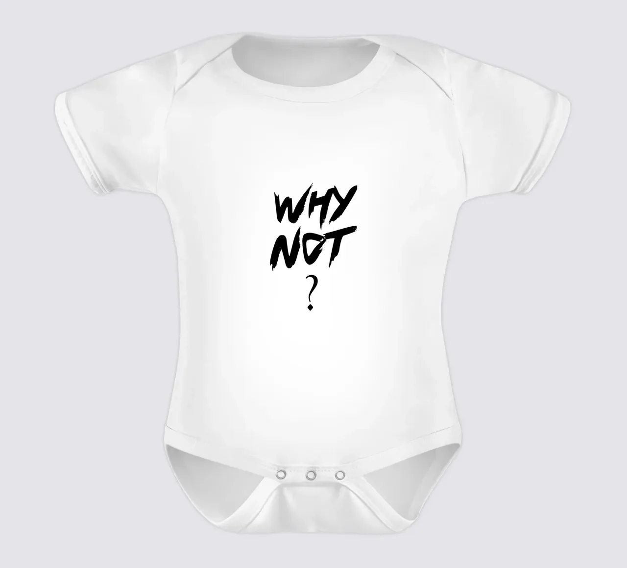 Why Not Simple Typography short-sleeve baby romper by YV TYPOGRAPHY