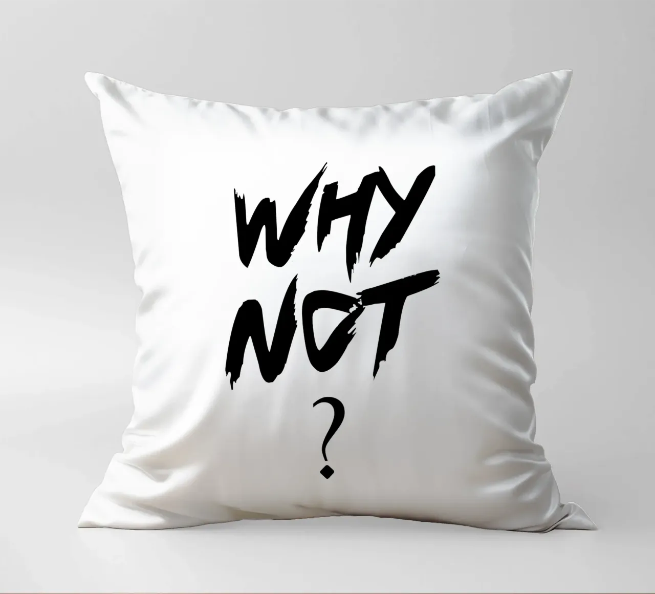 Why Not Simple Typography decorative cushion by YV TYPOGRAPHY