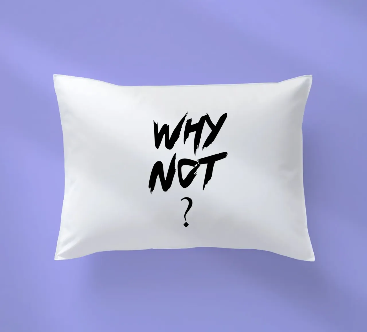 Why Not Simple Typography decorative cushion by YV TYPOGRAPHY