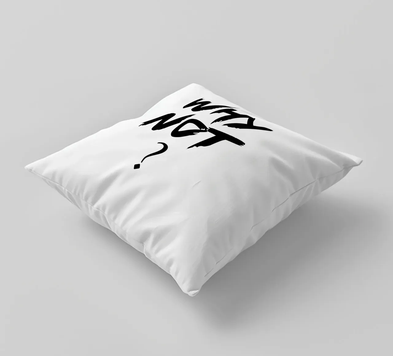 Why Not Simple Typography decorative cushion by YV TYPOGRAPHY