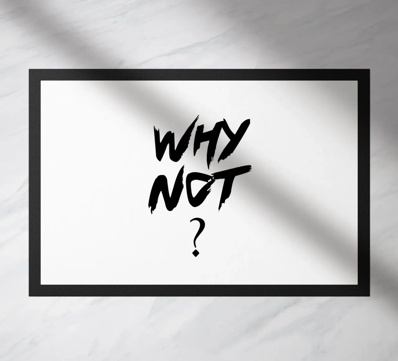 Why Not Simple Typography doormat by YV TYPOGRAPHY