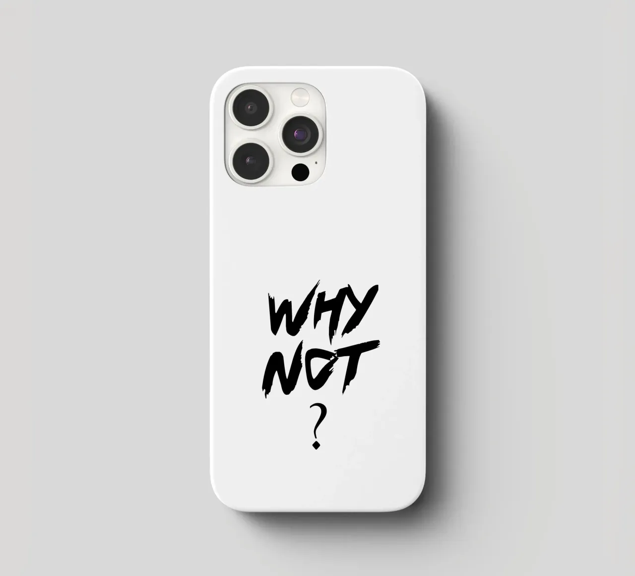 Why Not Simple Typography iphone case by YV TYPOGRAPHY