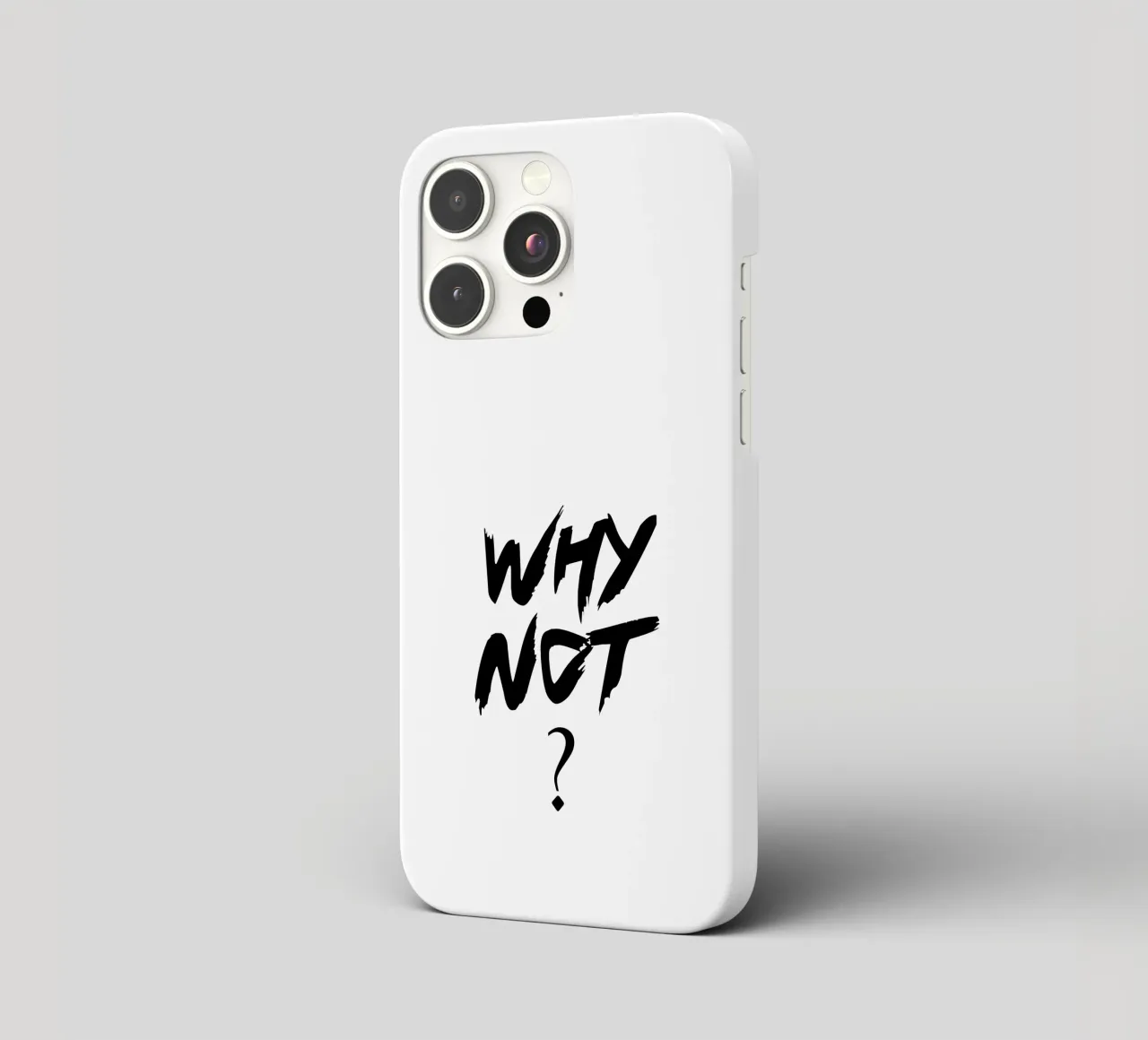 Why Not Simple Typography iphone case by YV TYPOGRAPHY