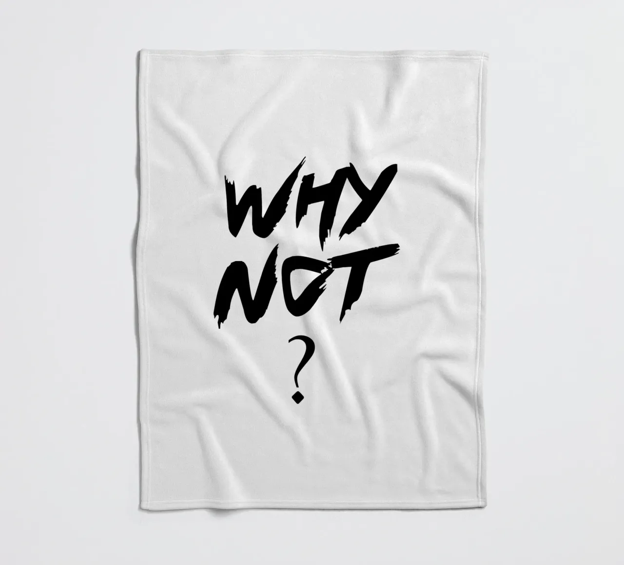 Why Not Simple Typography fleece blanket by YV TYPOGRAPHY