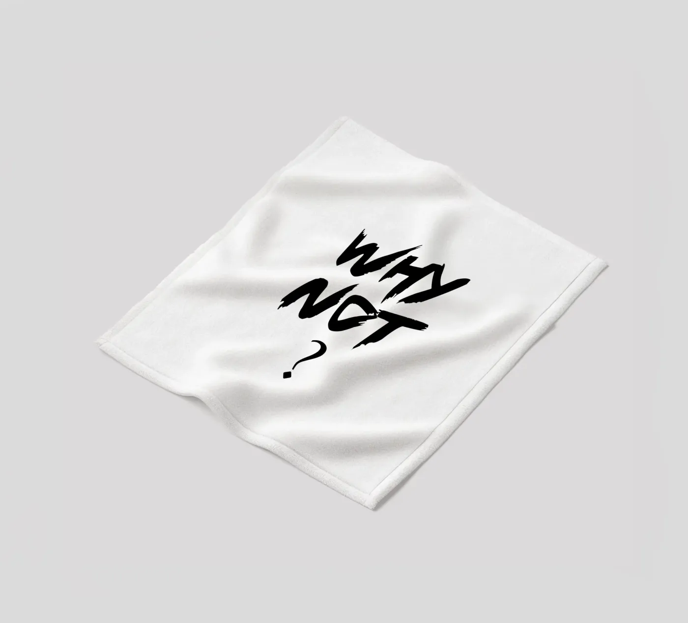 Why Not Simple Typography fleece blanket by YV TYPOGRAPHY