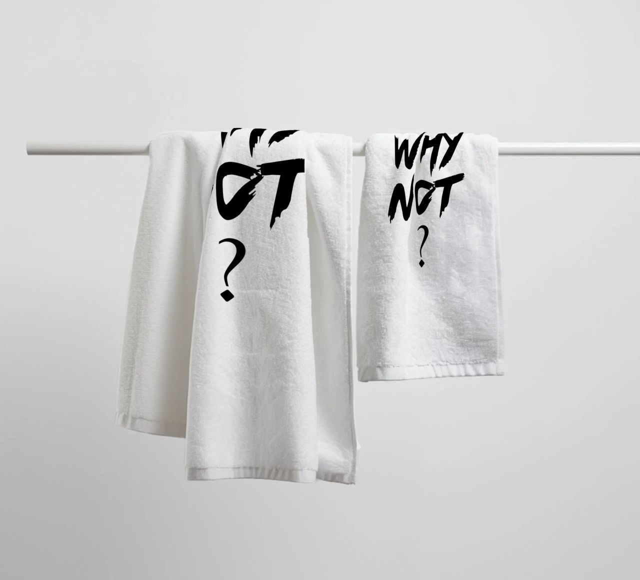 Why Not Simple Typography towel by YV TYPOGRAPHY