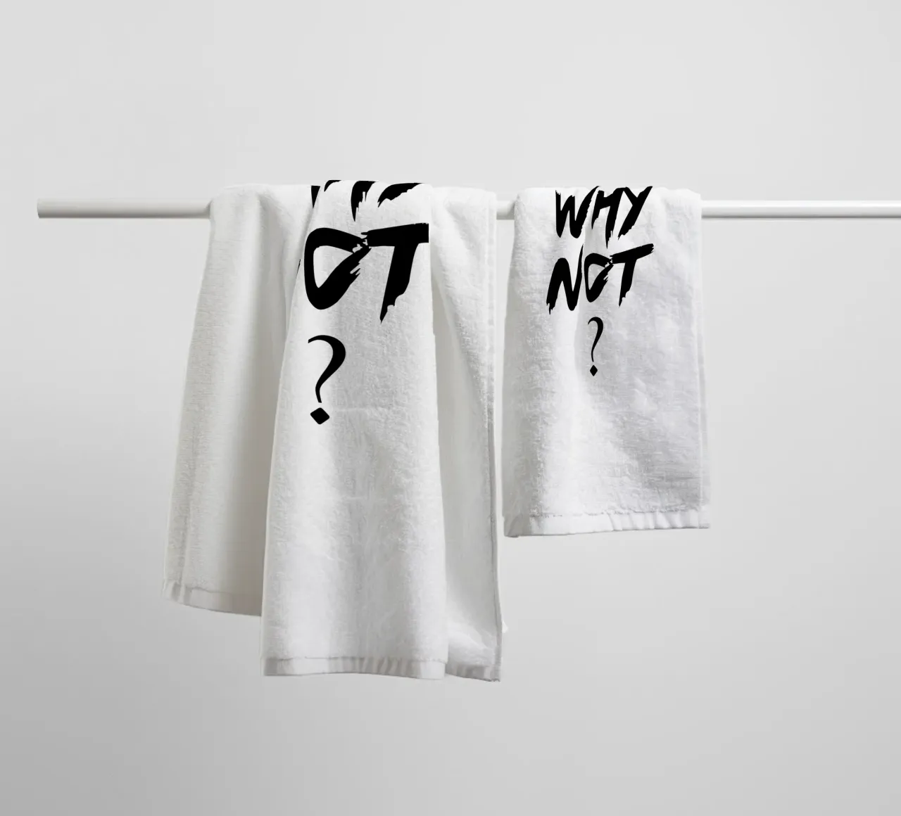 Why Not Simple Typography towel by YV TYPOGRAPHY