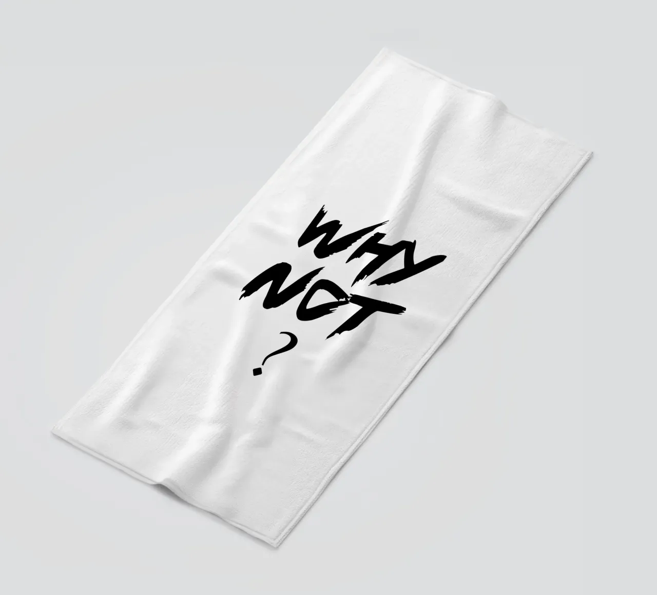 Why Not Simple Typography beach towel by YV TYPOGRAPHY
