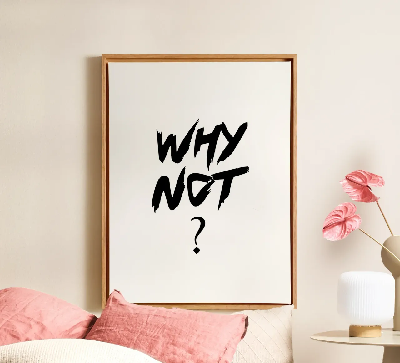 Pourquoi pas une typographie simple toile de YV TYPOGRAPHY