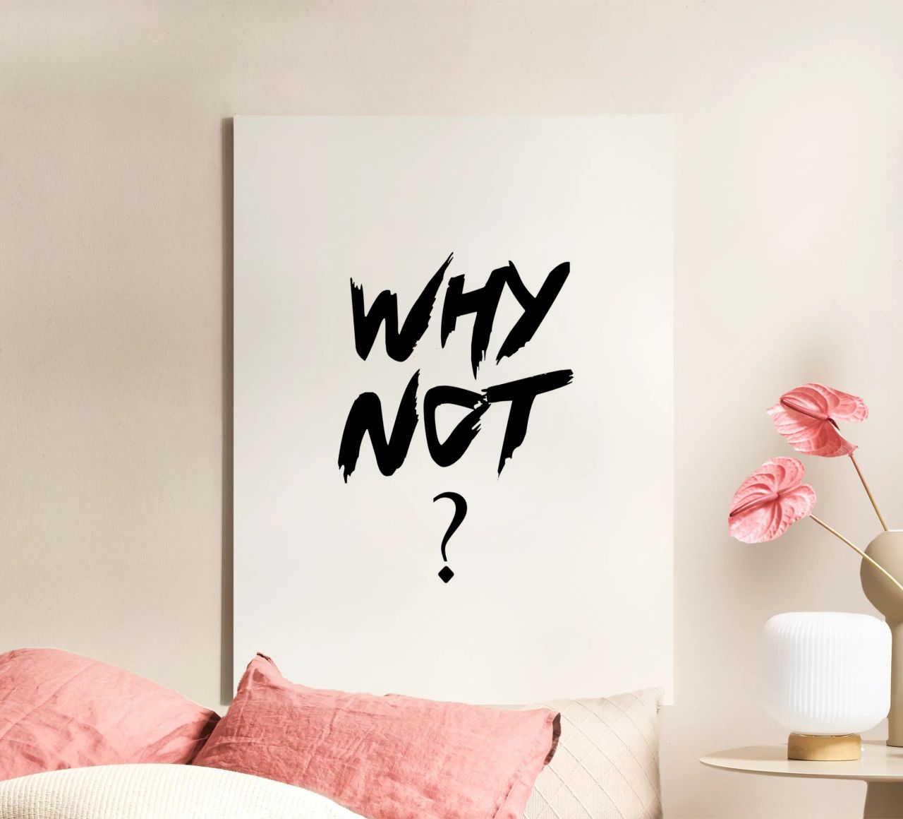 Why Not Simple Typography canvas by YV TYPOGRAPHY