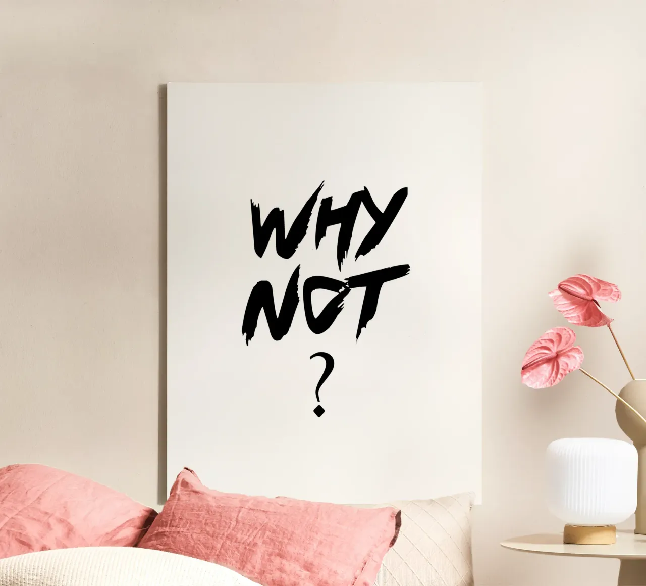 Pourquoi pas une typographie simple toile de YV TYPOGRAPHY