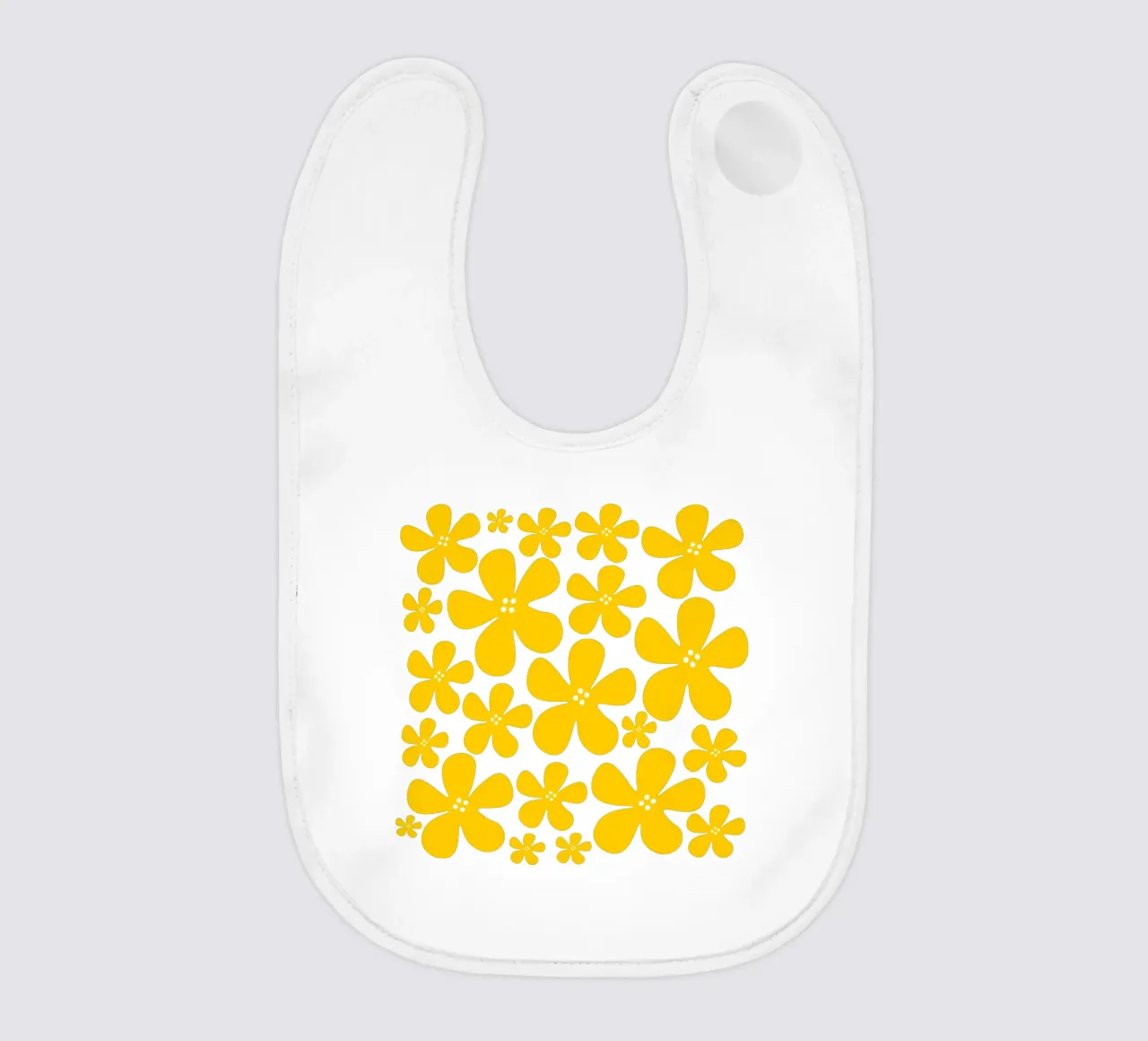 Yellow flowers pattern bavaglino da baobabprintstore