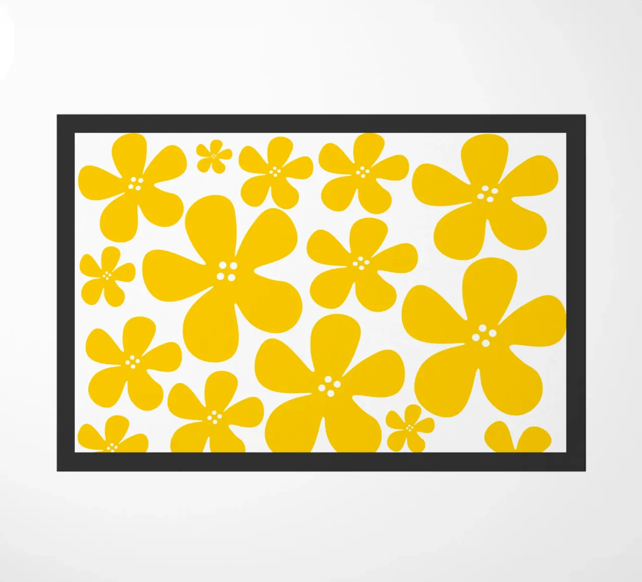 Yellow flowers pattern zerbino da baobabprintstore