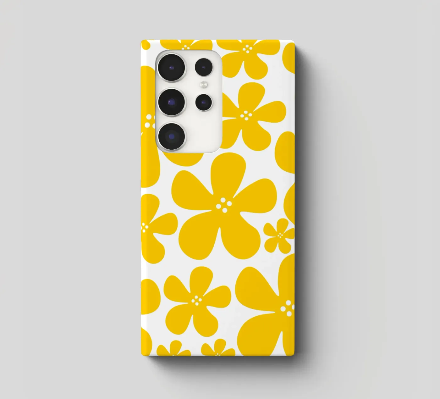 Yellow flowers pattern cover samsung da baobabprintstore