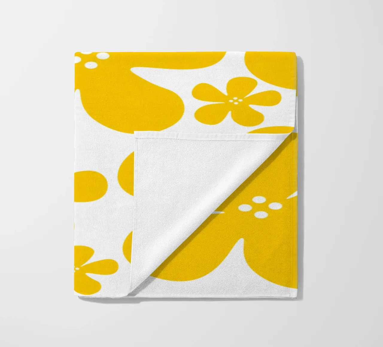 Yellow flowers pattern telo mare da baobabprintstore