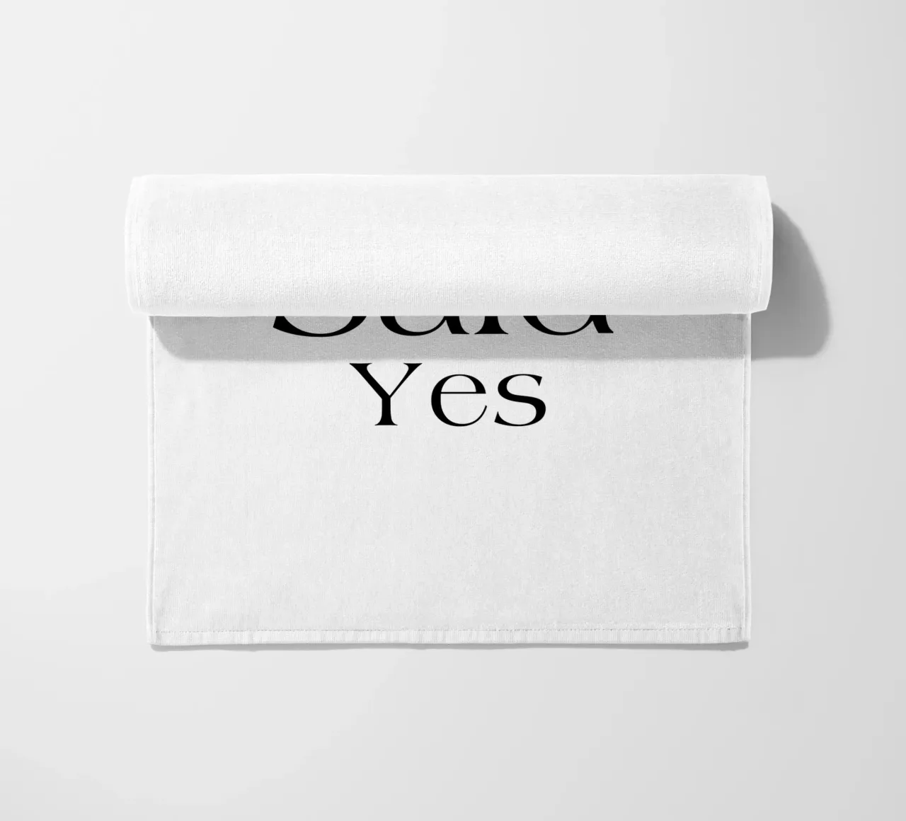 She Said Yes Tipografia semplice telo mare da YV TYPOGRAPHY
